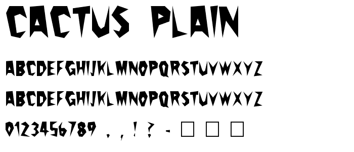Cactus Plain font